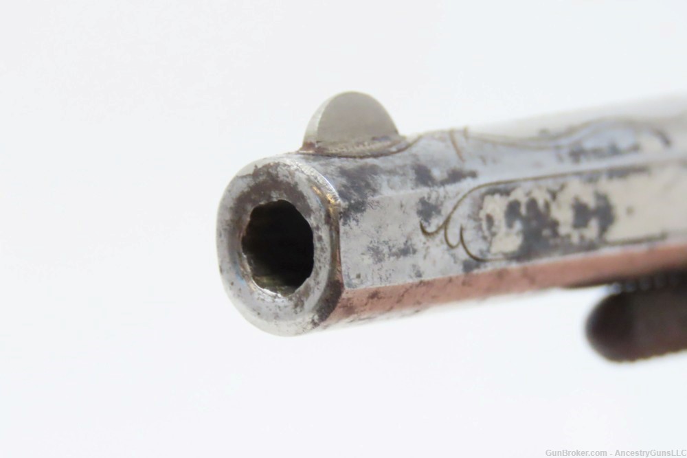 ENGRAVED Antique COLT “NEW LINE” .22 Rimfire ETCHED PANEL Pocket Revolver  -img-8