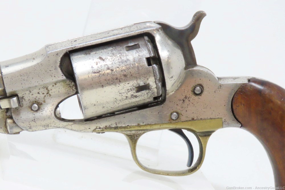 NICE 1870s Antique REMINGTON “New Model” POLICE .38 RF CONVERSION Revolver -img-3