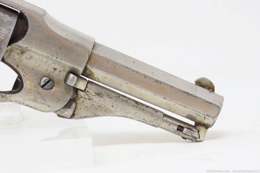 NICE 1870s Antique REMINGTON “New Model” POLICE .38 RF CONVERSION Revolver -img-15