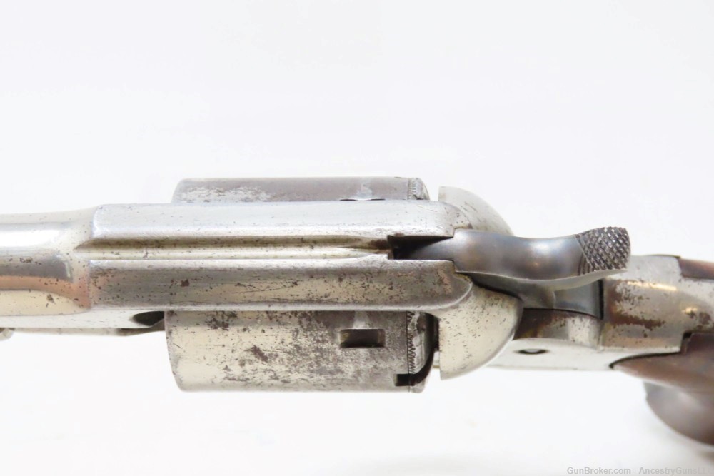 NICE 1870s Antique REMINGTON “New Model” POLICE .38 RF CONVERSION Revolver -img-6