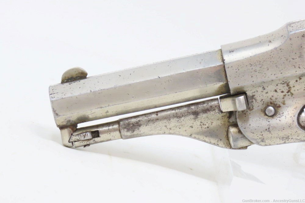 NICE 1870s Antique REMINGTON “New Model” POLICE .38 RF CONVERSION Revolver -img-4
