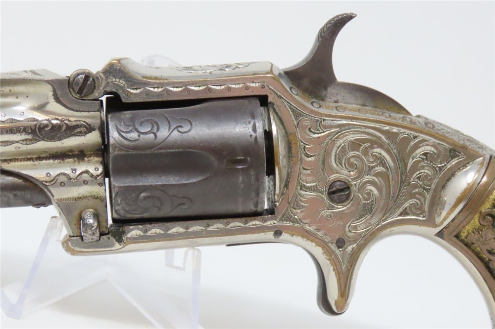 Rare Antique MARLIN No. 32 Standard 1875 REVOLVER with Lovely DeGRESS GRIPS-img-3