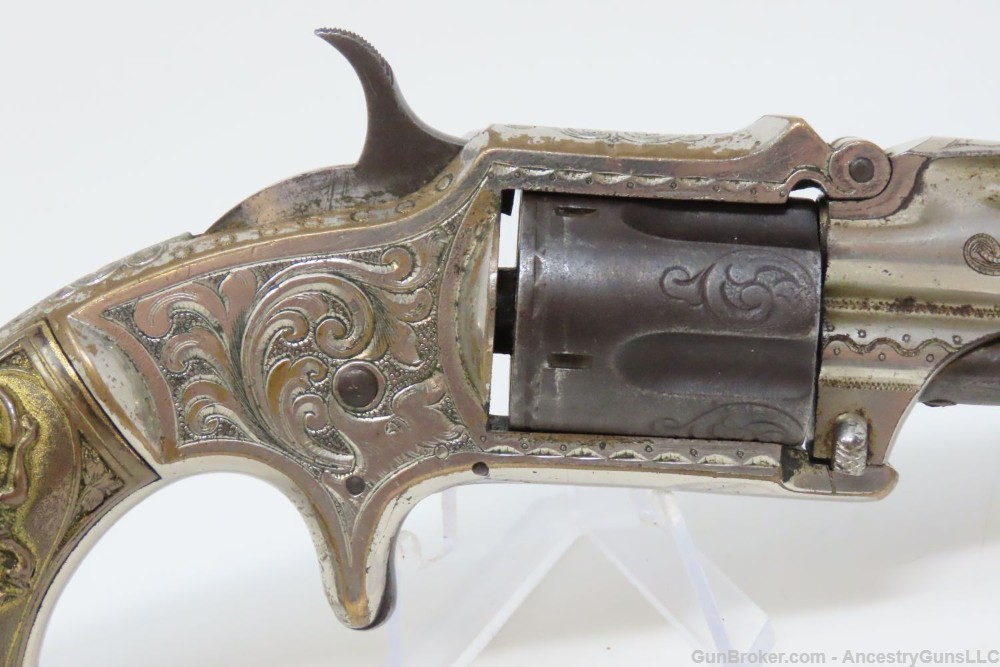 Rare Antique MARLIN No. 32 Standard 1875 REVOLVER with Lovely DeGRESS GRIPS-img-16