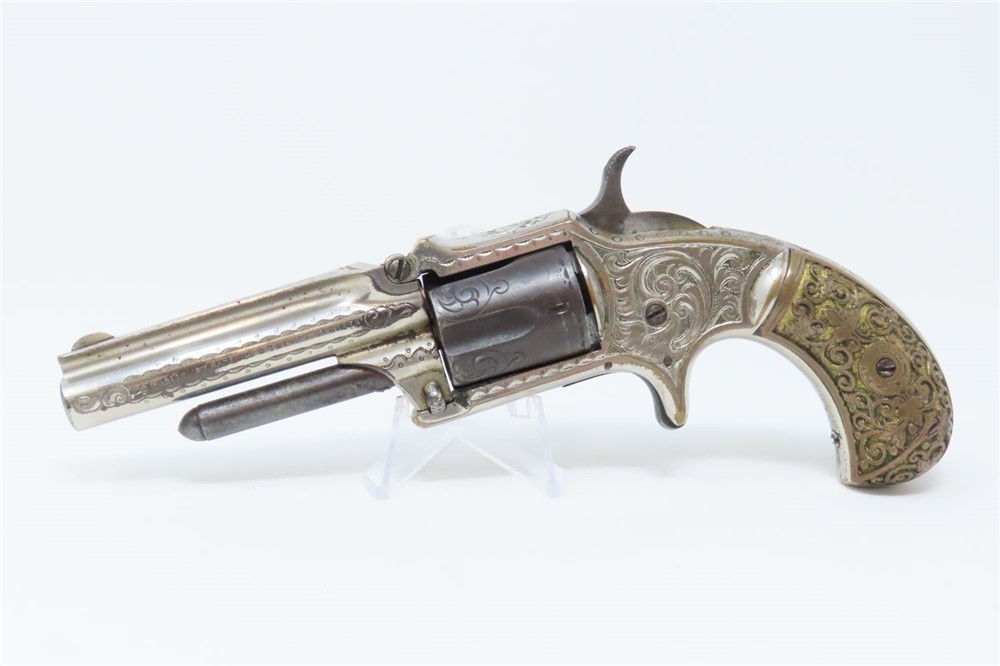 Rare Antique MARLIN No. 32 Standard 1875 REVOLVER with Lovely DeGRESS GRIPS-img-1