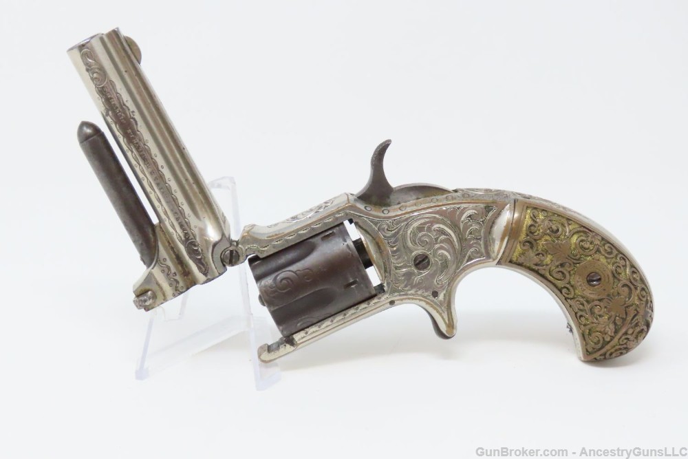 Rare Antique MARLIN No. 32 Standard 1875 REVOLVER with Lovely DeGRESS GRIPS-img-13