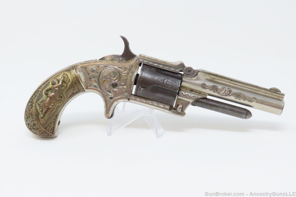 Rare Antique MARLIN No. 32 Standard 1875 REVOLVER with Lovely DeGRESS GRIPS-img-14