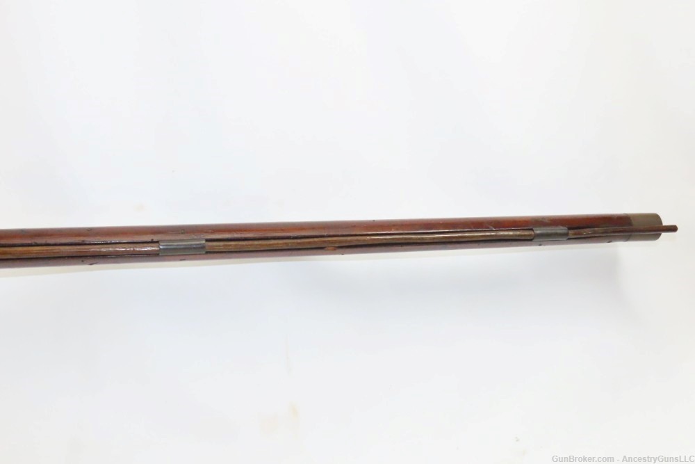 Antique EARLY 1800s Full-Stock .46 Caliber FLINTLOCK American LONG RIFLE   -img-9