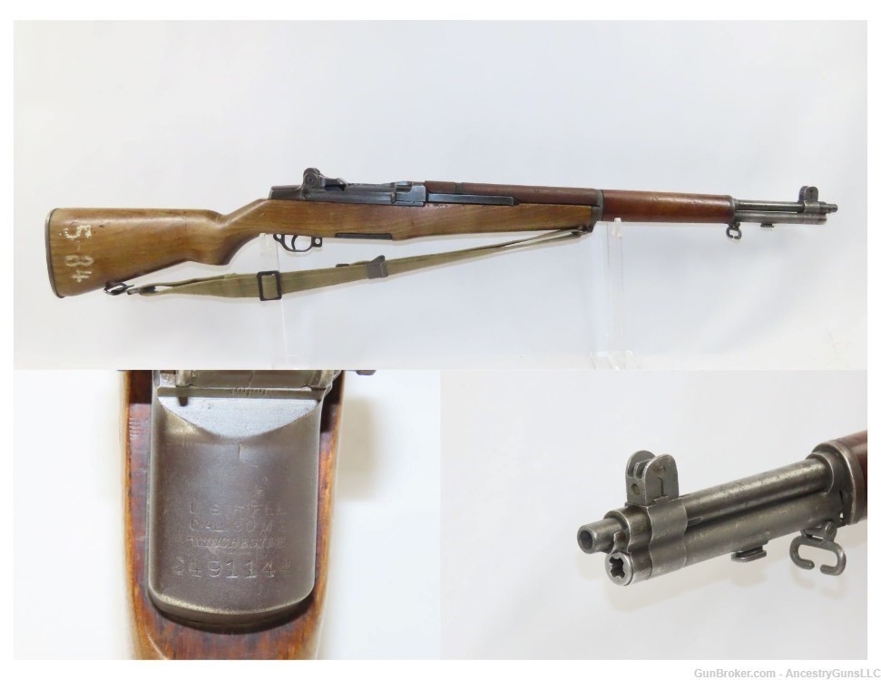 WORLD WAR II Era WINCHESTER U.S. M1 GARAND .30-06 Caliber Infantry Rifle -img-0