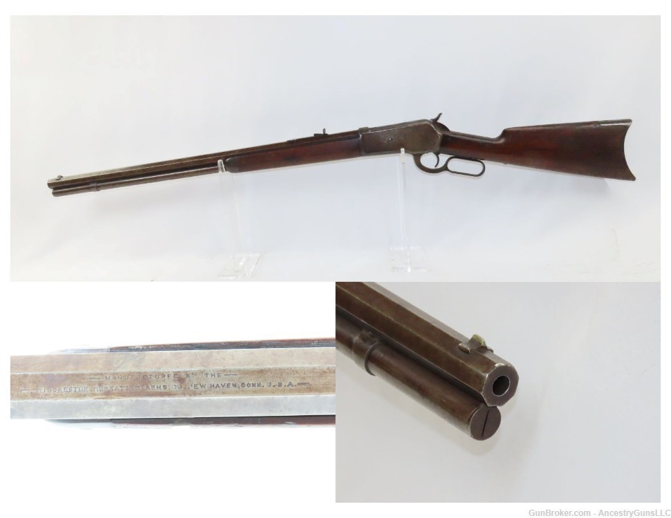 c1892 Antique WINCHESTER Model 1886 Lever Action .38-56 WCF REPEATING Rifle-img-0