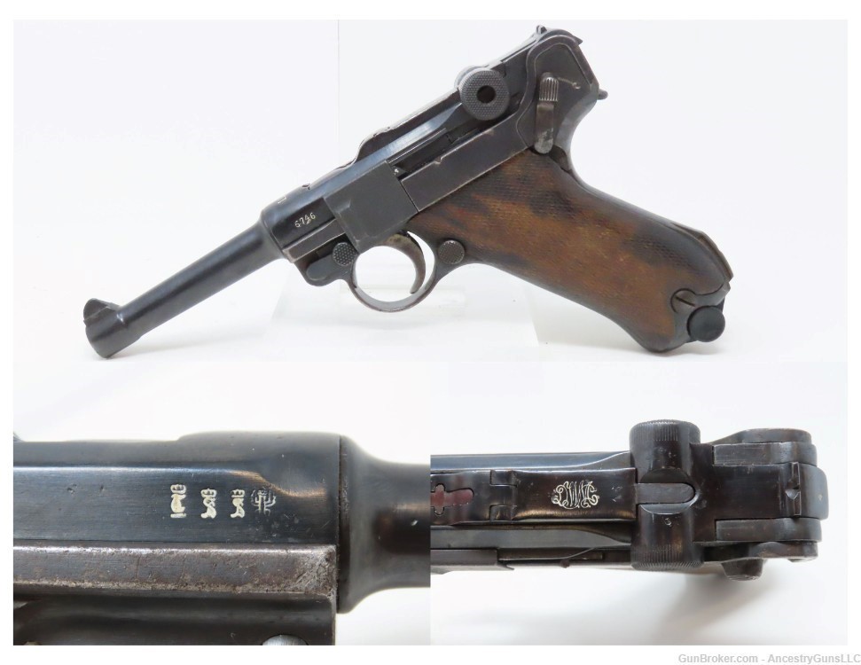 Double Dated 1918/1920 Unit Marked WORLD WAR I DWM GERMAN LUGER Pistol C&R -img-0
