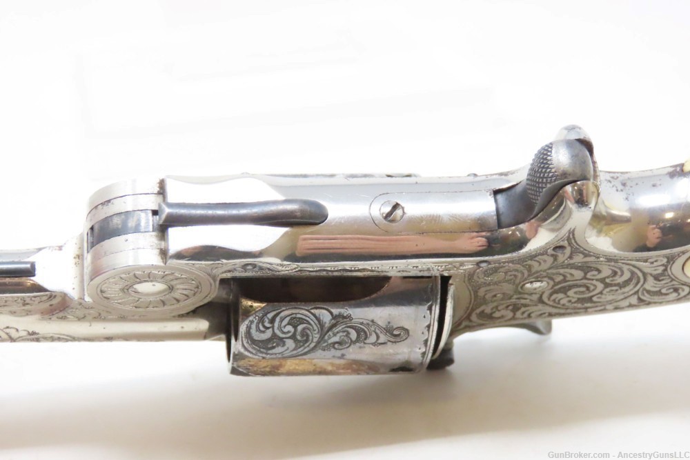 ENGRAVED, GOLD, SILVER, NICKEL, Carved IVORY “BABY RUSSIAN” S&W 38 Revolver-img-10