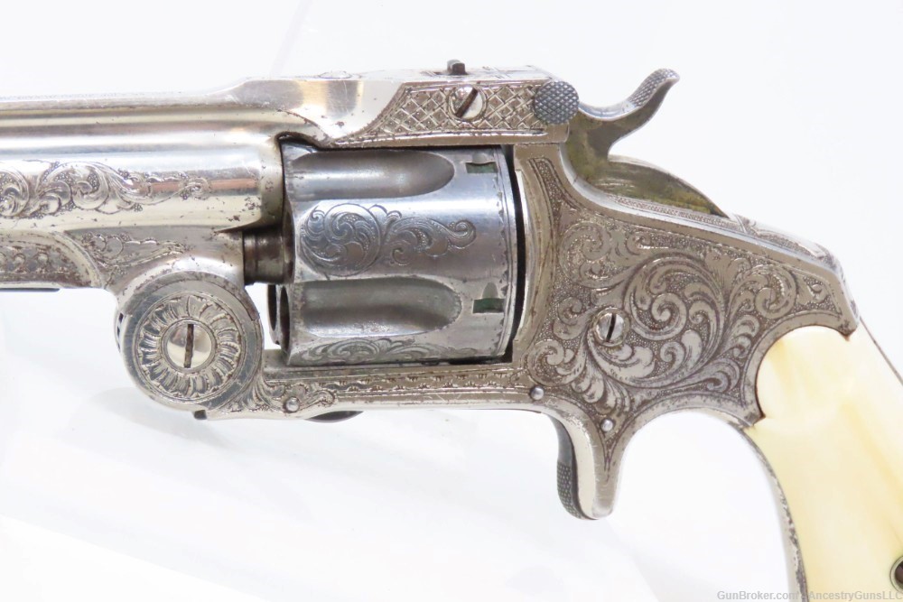 ENGRAVED, GOLD, SILVER, NICKEL, Carved IVORY “BABY RUSSIAN” S&W 38 Revolver-img-4