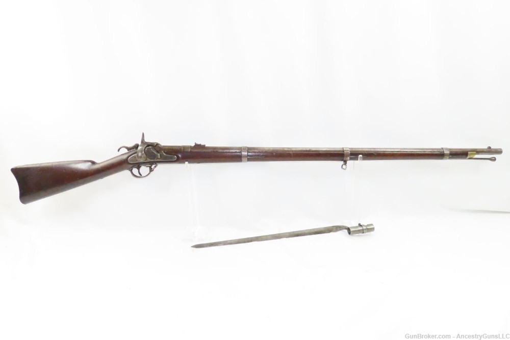 RARE Antique GENERAL ROBERTS Breech-Loading Springfield Model 1855 Rifle 58-img-1