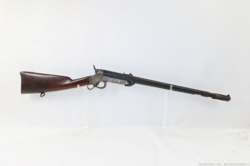 RARE Antique AMERICAN Civil War SHARPS & HANKINS M1862 NAVY Carbine w/COVER-img-13