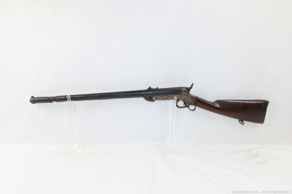 RARE Antique AMERICAN Civil War SHARPS & HANKINS M1862 NAVY Carbine w/COVER-img-1