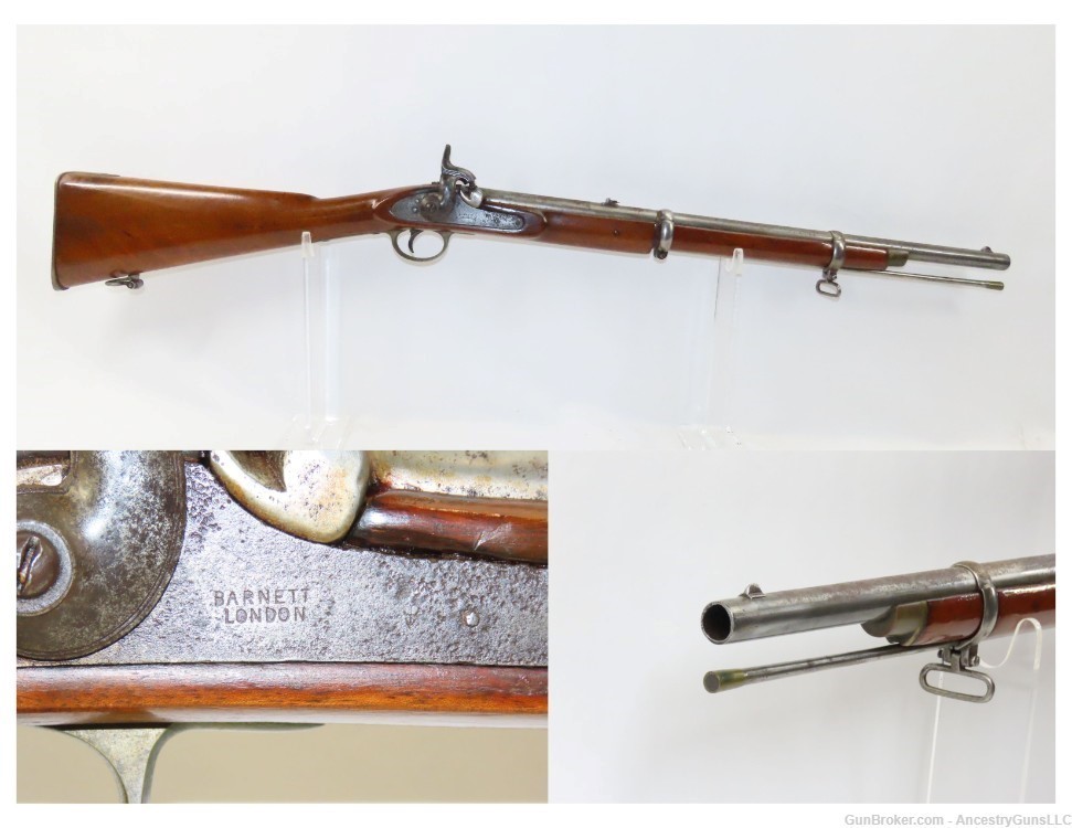 CIVIL WAR Antique BARNETT Rifled .577 ARTILLERY Carbine CONFEDERATE Import -img-0