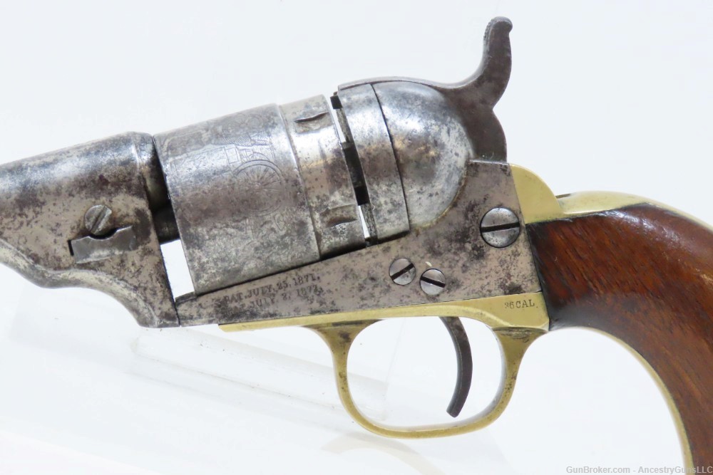 Antique COLT Pocket NAVY Cartridge Conversion .38 RF Revolver WILD WEST    -img-3
