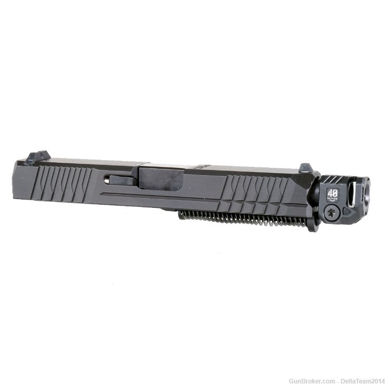 Glock 19 Gen 1-3 Compatible - 9mm Complete Pistol Slide - Quad Compensator-img-0