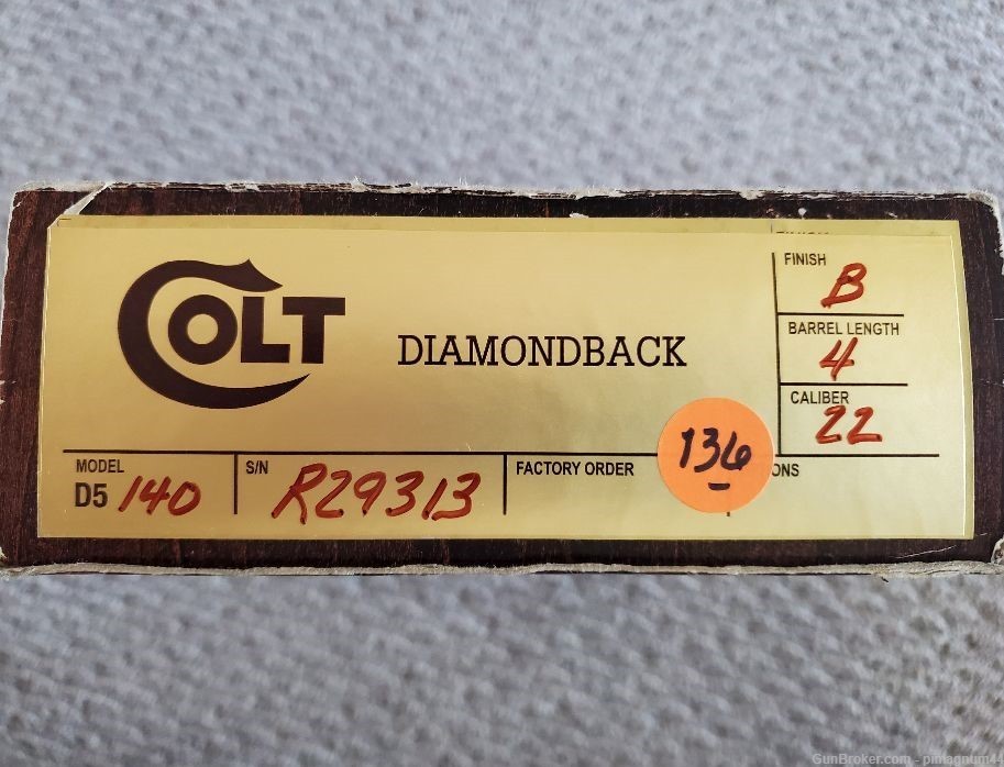 COLT DIAMONDBACK 1978 VINTAGE, .22LR, 4" BBL, BLUED, WALNUT GRIPS, NIB-img-16