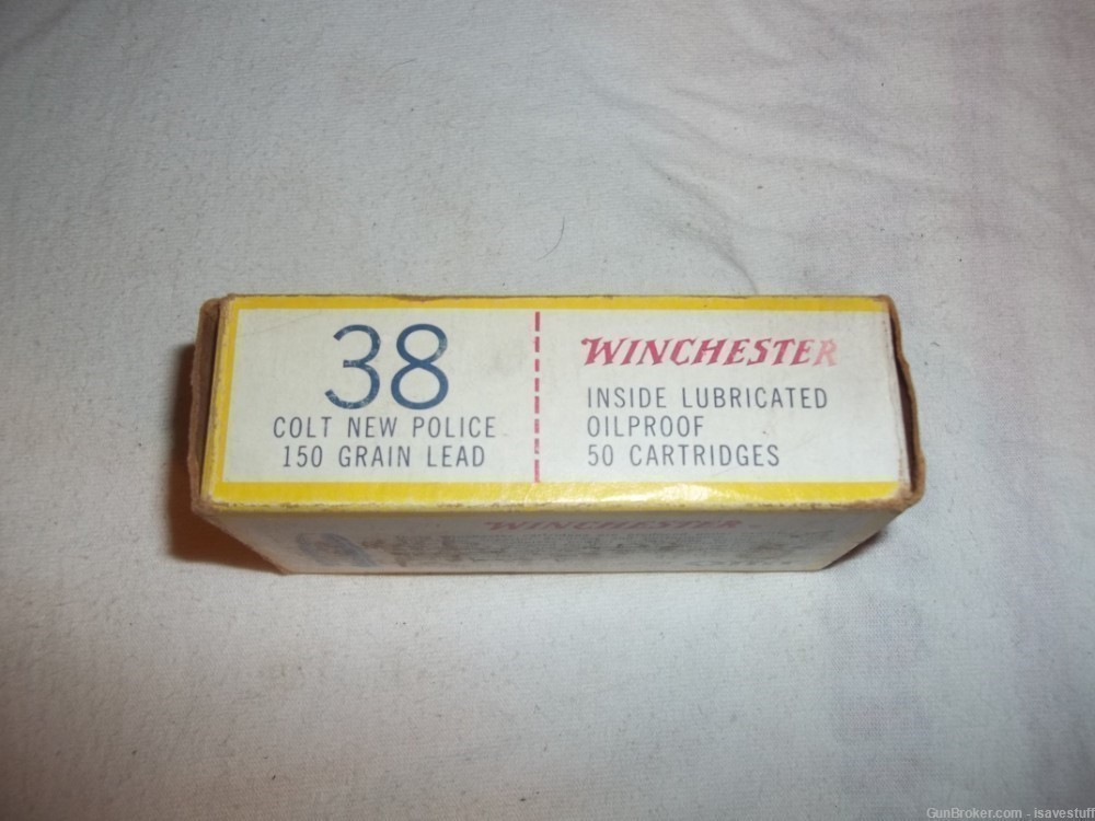Vintage Winchester 38 COLT NEW POLICE 150gr Lead Cartridges 31 rds ammo-img-3