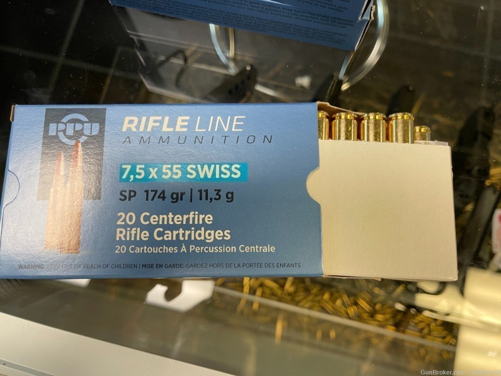 PPU Metric Rifle 7.5x55mm Swiss 174 gr Soft Point SP -img-2