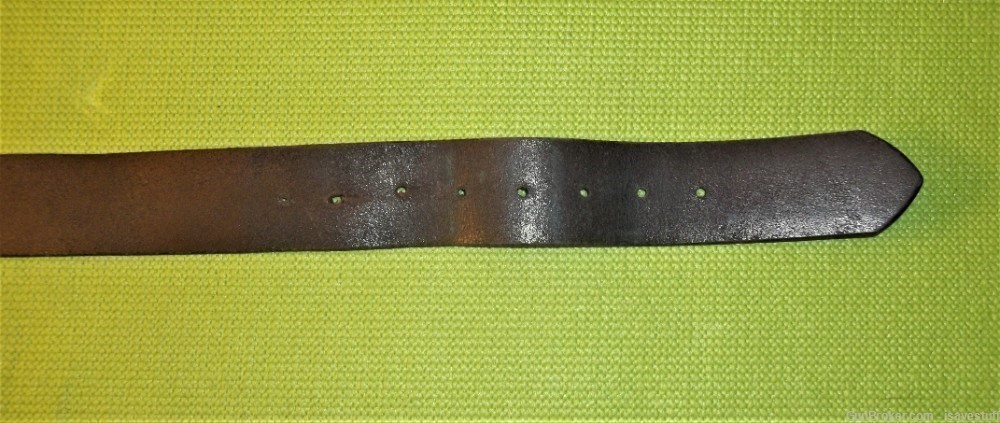 VINTAGE Smith & Wesson Logo Men's size 42 Leather Waist Belt-img-4
