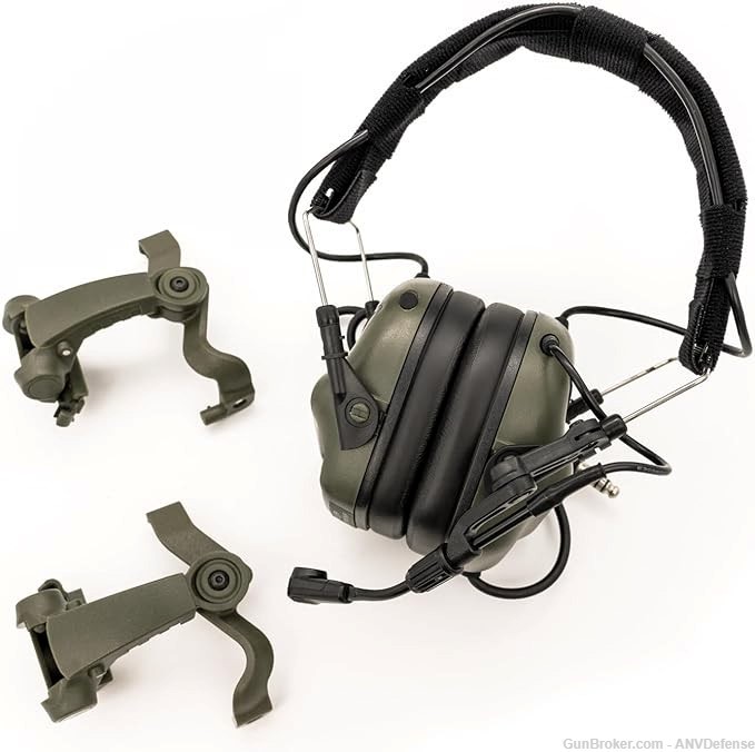 Earmor M32+ Tactical Headset w/ ARC Rail Mount Adapters-img-1