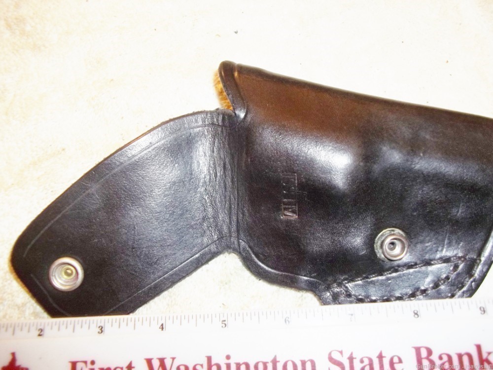 RARE Alessi Left Hand OWB Leather Holster Smith & Wesson K Frame Snubby 66-img-7