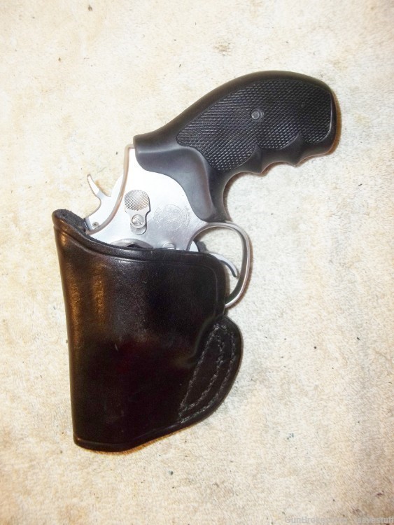 RARE Alessi Left Hand OWB Leather Holster Smith & Wesson K Frame Snubby 66-img-0