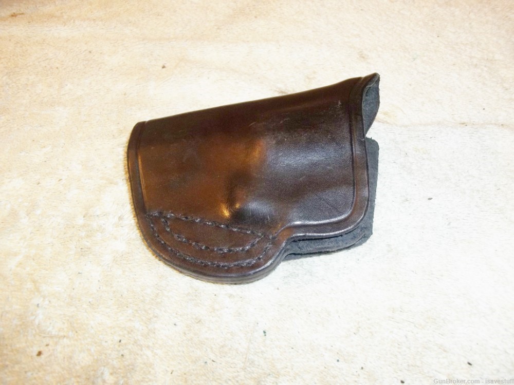 RARE Alessi Left Hand OWB Leather Holster Smith & Wesson K Frame Snubby 66-img-2