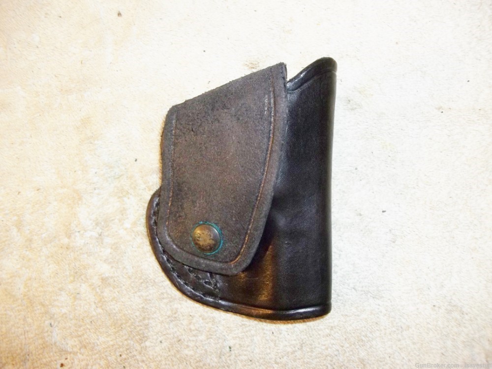 RARE Alessi Left Hand OWB Leather Holster Smith & Wesson K Frame Snubby 66-img-6