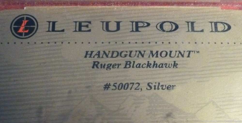Leupold Ruger Blackhawk Mount & Rings, Silver, Steel, 50072-img-1