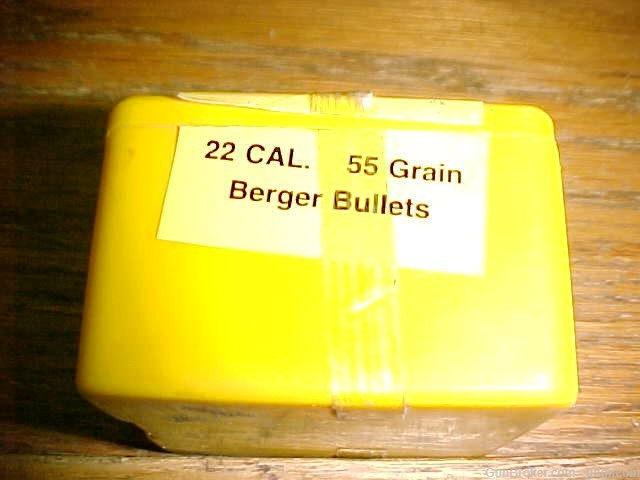 Berger Bullets 22 Caliber MEF 55 Grain HP 1 Box of 100 Rounds.-img-1