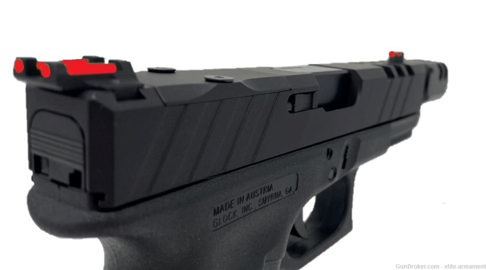 Glock 19 Slide Gen 3 Complete RMR Cut + Black Anodized Comp Fiber Sights-img-2