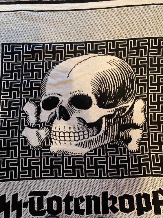 German WWII SS Totenkopf  Skull Tapestry-img-1