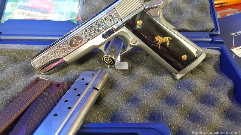 COLT 1911 38 SUPER HERITAGE ENGRAVED COLT MAG WELL FACTORY NEW ON SALE-img-10
