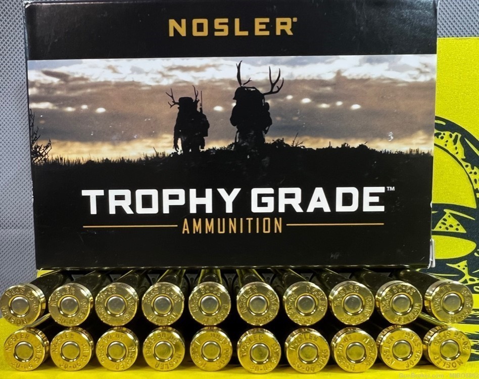 Nosler Trophy Grade .30-06 Ammunition. One Box. -img-2