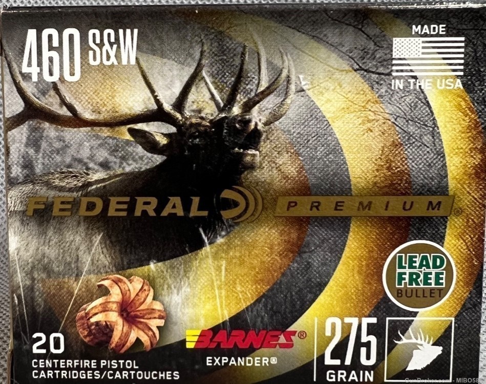 Federal Premium .460 S&W Mag Pistol Ammunition. One Box. -img-0