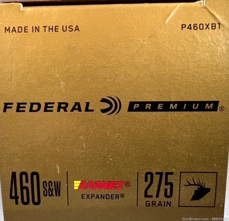 Federal Premium .460 S&W Mag Pistol Ammunition. One Box. -img-2