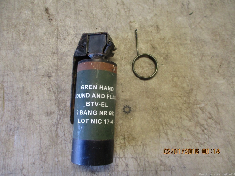 Used Fired Inert Military Flash Bang Grenade, for Collectible, Airsoft etc.-img-0