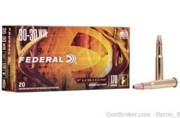 20rds Federal Fusion™ .30-30 WIN 170gr SP F3030FS2 JSP + FAST SHIP-img-1