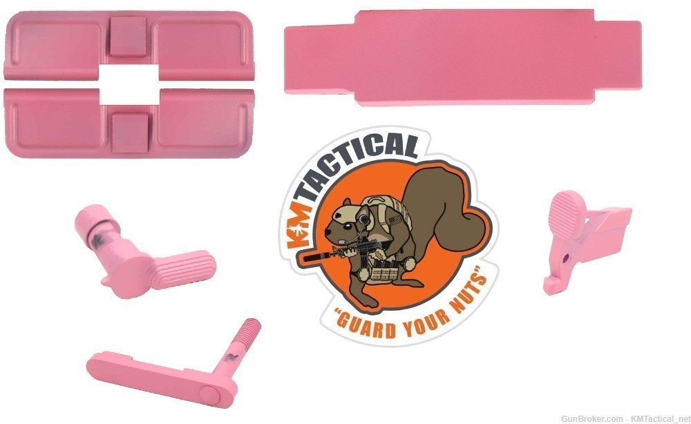 AR15 Custom Pink Sherbert Cerakote Parts Kit Combo Lower/Upper Part MilSpec-img-0