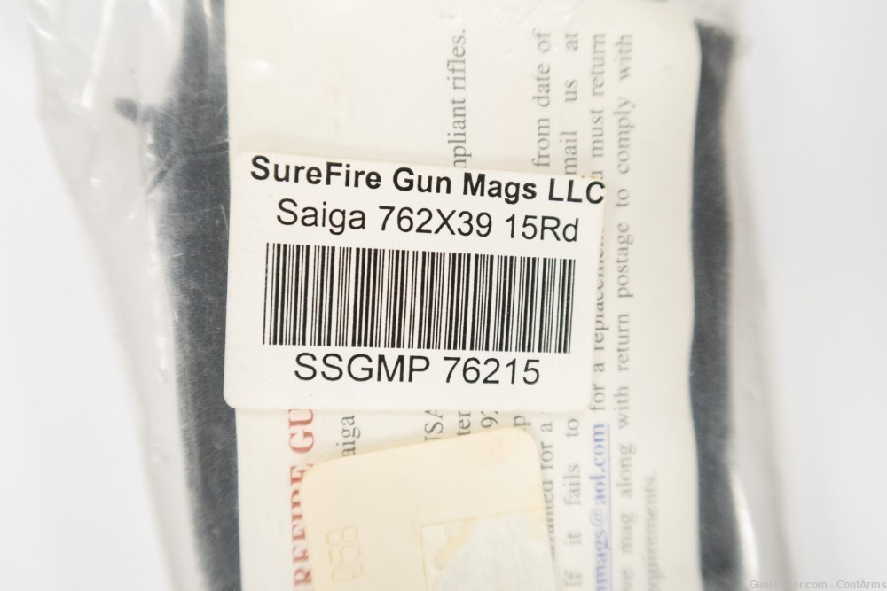 SGM Tactical SAIGA 7.62x39 15-Rd Magazine, Polymer Matte Black-img-2