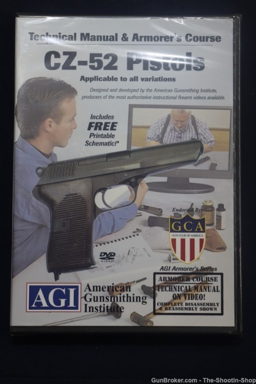 AGI Technical Manual & Armorers Course Instructional DVD For CZ-52 Pistols -img-0