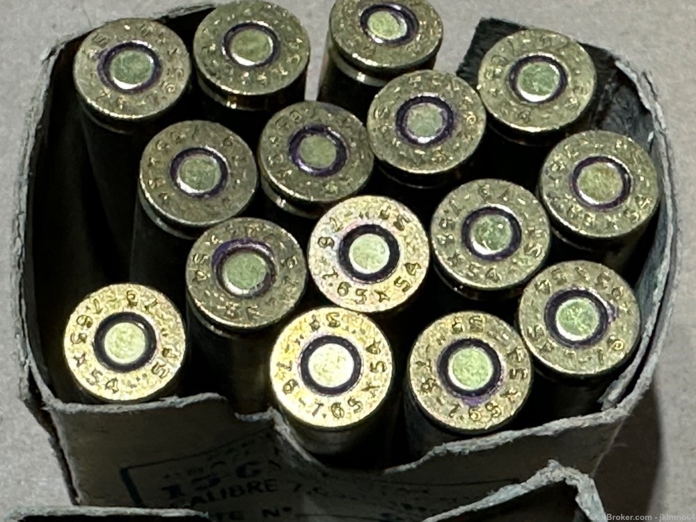 30 rounds of 7.65 Argentine 7.65x53 7.65x54 military surplus FMJ ammo-img-1