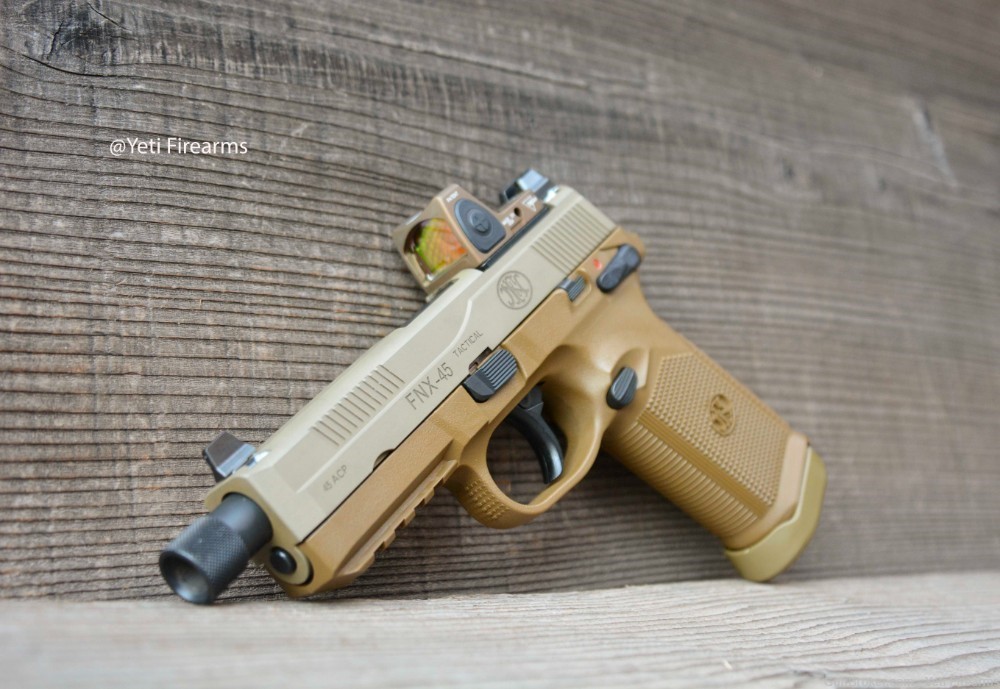 FN FNX-45 Tactical FDE .45 ACP W/ HRS RMR 3.25 No CC Fee 66-101634 5 Mags-img-2