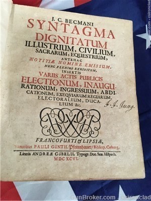 Syntagma Digitatum  J. C. Beckmani's , 1494 pages. Printed 1696  Book-img-0