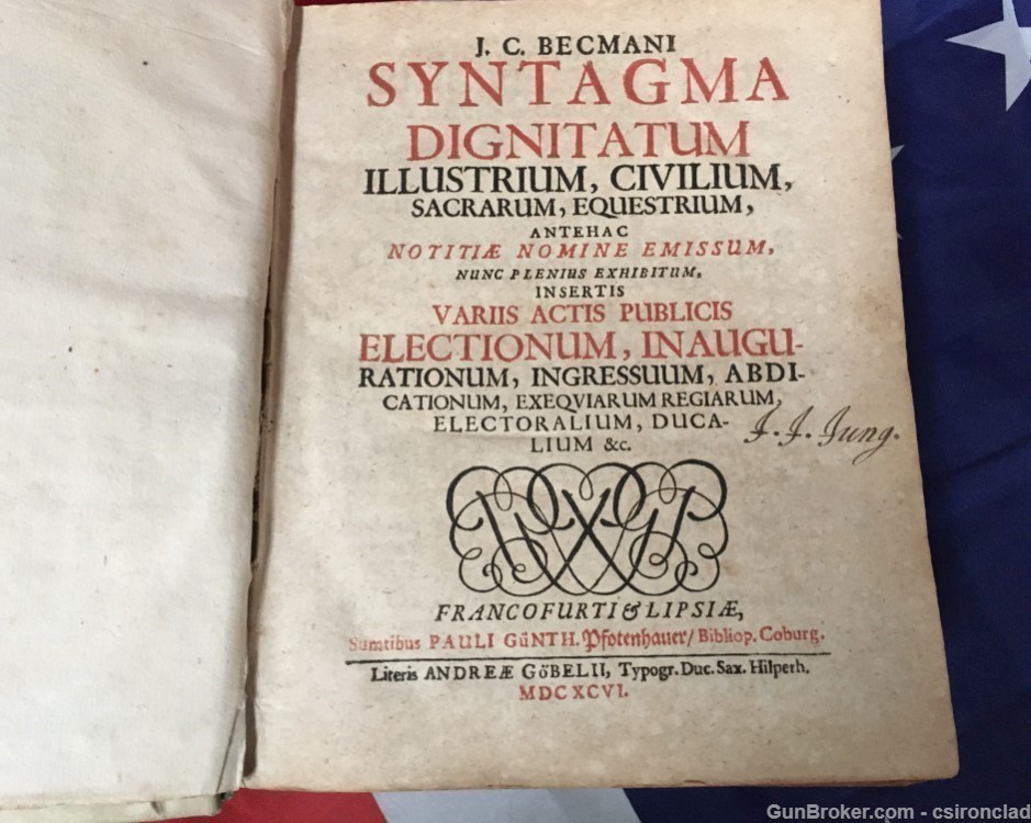 Syntagma Digitatum  J. C. Beckmani's , 1494 pages. Printed 1696  Book-img-2