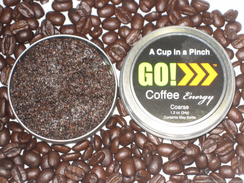 GO! Coarse Original - 4 Tins  - Edible Coffee - Go Coffee Energy -img-1