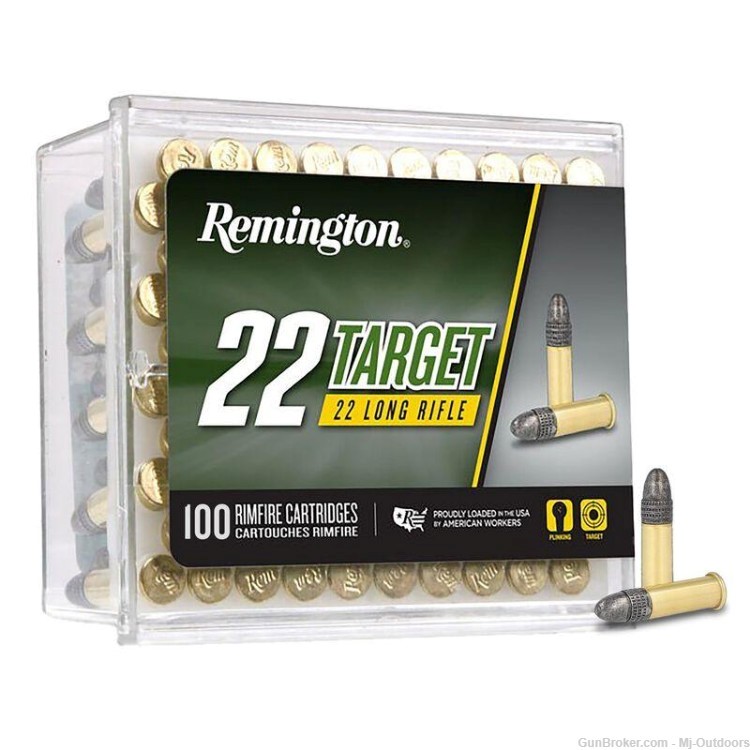 Remington 22 Target Rimfire Ammo .22 LR 40 gr RN 1150 fps 500rds-img-1